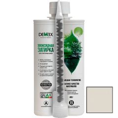 Затирка глянцевая эпоксидная двухкомпонентная для плиточных швов Demex (Демекс) Кремовый 0,4 кг DGE-002