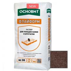 Раствор для укладки камня Основит Флайформ MC30 коричневый 040 25 кг