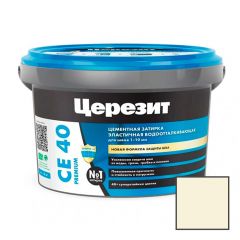 Затирка цементная эластичная Ceresit (Церезит) CE 40 Premium Жасмин №40 2 кг