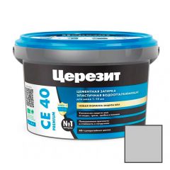 Затирка цементная эластичная Ceresit (Церезит) CE 40 Premium серебристо-серая №04 2 кг