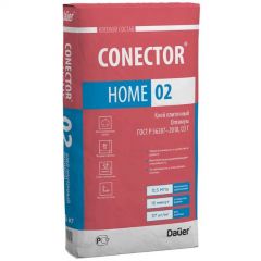 Клей для плитки Dauer (Дауэр) Оптимум Conector Home 02 серый (класс С0 T) 40 кг