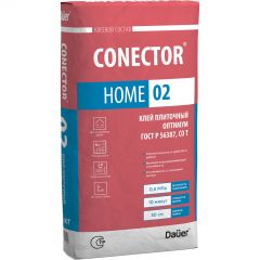 Клей для плитки Dauer (Дауэр) Оптимум Conector Home 02 серый зимний (класс С0 T) 25 кг