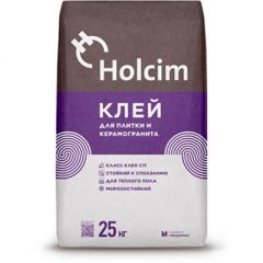Клей для плитки и керамогранита Holcim C1T 25 кг