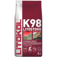 Клей для плитки Litokol Litostone K98 серый 5 кг