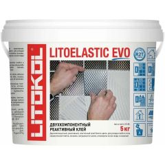 Реактивный двухкомпонентный клей для плитки эпоксидный Litokol Litoelastic Evo 5 кг