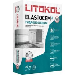 Гидроизоляция эластичная Litokol Elastocem двухкомпонентная компонент A 24 кг