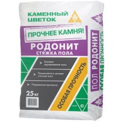 Базовая смесь стяжка пола Каменный цветок (Stone Flower) Родонит М300, высокопрочная, 25 кг