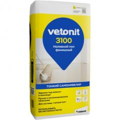 Наливной пол финишный Weber-Vetonit (Ветонит) 3100 тонкий саомнивелир 20 кг
