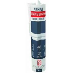Акрил шпатлевочный Decor-Dizayn (Декор-Дизайн), сверхлегкий, 290 мл, PT-1