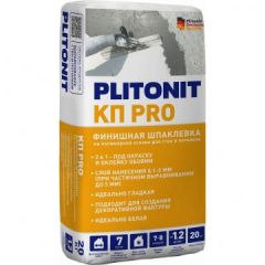 Шпаклевка полимерная Plitonit (Плитонит) Кп Pro финишная белая 20 кг