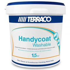 Шпатлевка Terraco (Террако) Handycoat Washable финишная, трехслойная, для влажный помещений 1,5 кг, 63150015