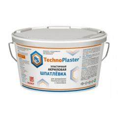 Шпатлевка эластичная акриловая Lepninaplast (Лепнинапласт) Ps-Technoplaster, для фасадного декора, 15 кг, СМС 15
