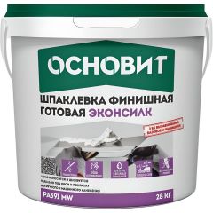 Шпатлевка готовая финишная Основит (Osnovit) Эконсилк PA391 MW белый 28 кг