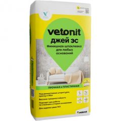Финишная шпаклевка для любых оснований Weber-Vetonit (Ветонит) Джей Эс белый 20 кг
