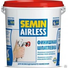 Шпатлевка для машинного нанесения Semin (Семин) Airless оранжевая крышка 20 кг