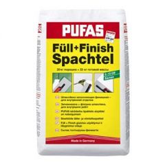 Шпатлевка гипсовая Pufas Glatt-und Fullspachtel желтый мешок №1 20 кг