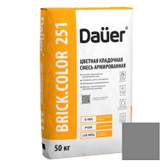 Смесь кладочная цветная Dauer (Дауэр) Brick.Color 251 для кирпича армированная Темно-серый 50 кг