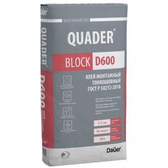 Клей монтажный тонкошовный Dauer (Дауэр) Quader Block D600 25 кг