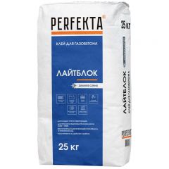 Клей для газобетона Perfekta (Перфекта) Лайтблок Зимняя серия 25 кг