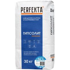 Клей для гипсокартона и пазогребневых плит Perfekta (Перфекта) Гипсолит Зимняя серия 30 кг