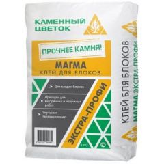 Клей для укладки стеновых блоков Каменный цветок Магма, серый, 25 кг
