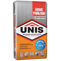 Кладочно-монтажный клей Юнис (Unis) Униблок зимний 25 кг
