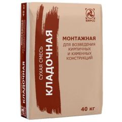Смесь для кладки кирпича БИРСС (BIRSS) 1 М200 Белая 40 кг