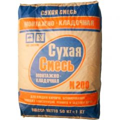 Сухая смесь монтажно-кладочная М-200 ТУ, 50 кг