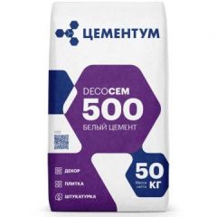 Цемент М-500 Цементум DecoCem Белый 50 кг