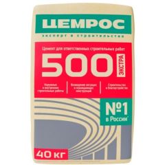 Портландцемент Цемрос (Cemros) 500 Экстра ЦЕМ II/А-П 42,5Н 40 кг
