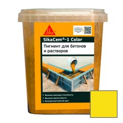 Пигменты для бетона стойкие к воздействию ультрафиолета Sika (Зика) SikaCem 1 Color Желтый 0,5 кг