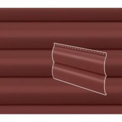 Сайдинг Stynergy (Стинержи) Блок-хаус гофрированный, 365х335х0,45 мм, Полиэстер (Россия) Zn100 RAL3009 (оксид красный) м2