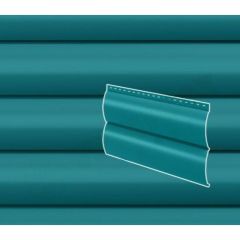 Сайдинг Stynergy (Стинержи) Блок-хаус гофрированный, 365х335х0,45 мм, Полиэстер (Россия) Zn100 RAL5021 (водная синь) м2