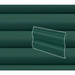 Сайдинг Stynergy (Стинержи) Блок-хаус гофрированный, 365х335х0,45 мм, Полиэстер (Россия) Zn100 RAL6005 (зелёный мох) м2