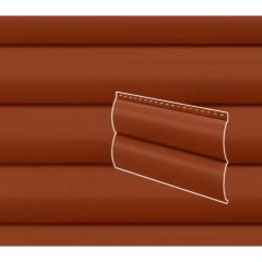 Сайдинг Stynergy (Стинержи) Блок-хаус гофрированный, 365х335х0,45 мм, Полиэстер (Россия) Zn100 RAL8004 (медно-коричневый) м2