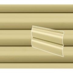 Сайдинг Stynergy (Стинержи) Блок-хаус гофрированный, 365х335х0,45 мм, Полиэстер (Россия) Zn100 RAL1014 (слоновая кость) м2