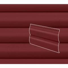 Сайдинг Stynergy (Стинержи) Блок-хаус гофрированный, 365х335х0,45 мм, Полиэстер (Россия) Zn100 RAL3011 (коричнево-красный) м2