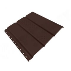 Софит Stynergy (Стинержи) 344х316х0,45 мм, Полиэстер (Россия) Zn100, тройной, центральная перфорация RAL8017 (шоколадно-коричневый) м2