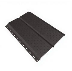 Софит Stynergy (Стинержи) Graphite45 Евробрус, 367х345х0,45 мм, Текстурированный полиэстер (Россия) Zn140, без перфорации RR32 (серо-коричневый) м2