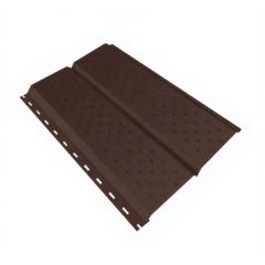 Софит Stynergy (Стинержи) Graphite45 Евробрус, 367х345х0,45 мм, Текстурированный полиэстер (Россия) Zn140, перфорированный RAL8017 (шоколадно-коричневый) м2