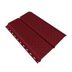 Софит Stynergy (Стинержи) Евробрус, 367х345х0,45 мм, Полиэстер (Россия) Zn100, перфорированный RAL3005 (винно-красный) м2