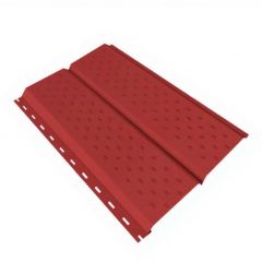 Софит Stynergy (Стинержи) Евробрус, 367х345х0,45 мм, Полиэстер (Россия) Zn100, перфорированный RAL3011 (коричнево-красный) м2