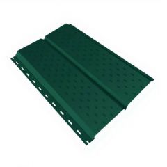 Софит Stynergy (Стинержи) Евробрус, 367х345х0,45 мм, Полиэстер (Россия) Zn100, перфорированный RAL6005 (зелёный мох) м2