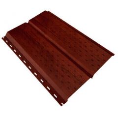 Софит Stynergy (Стинержи) SteelArt Евробрус, 367х345х0,45 мм, Полимерное покрытие с декоративным рисунком 3D (Россия) Zn100, перфорированный Дуб античный 3D м2