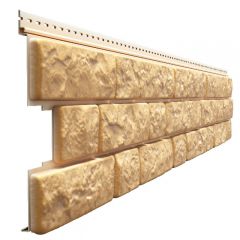 Сайдинг виниловый Docke (Деке) Bergart Lux под камень Пекан 1809x285 мм