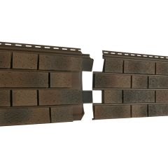 Сайдинг виниловый Ю-пласт Стоун-Хаус Клинкер Нордик S-Lock Лава 1950х292 мм