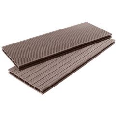 Террасная доска ДПК Деревопласт (Derevoplast) двухсторонняя Коричневая 4000х150х24 мм