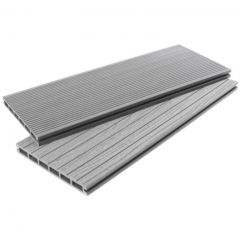 Террасная доска ДПК Деревопласт (Derevoplast) двухсторонняя Серая 4000х150х24 мм