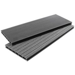 Террасная доска ДПК Деревопласт (Derevoplast) односторонняя Графит 3000х150х24 мм