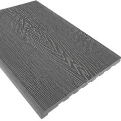 Ступень ДПК полнотелая 3D фактура дерева Latitudo (Латитудо) EasyDecking Wood-X Серый 22х348х3010-4010 мм